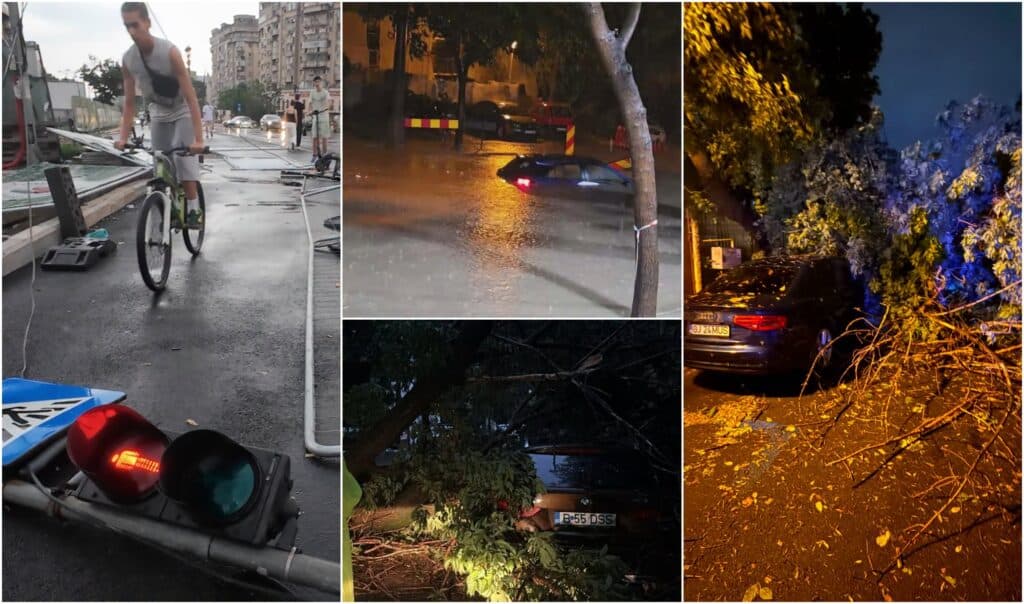 Bucureștiul, inundat de cea mai puternică furtună din ultimii ani! Meteorologii anunță pentru AZI un nou val de vreme extremă