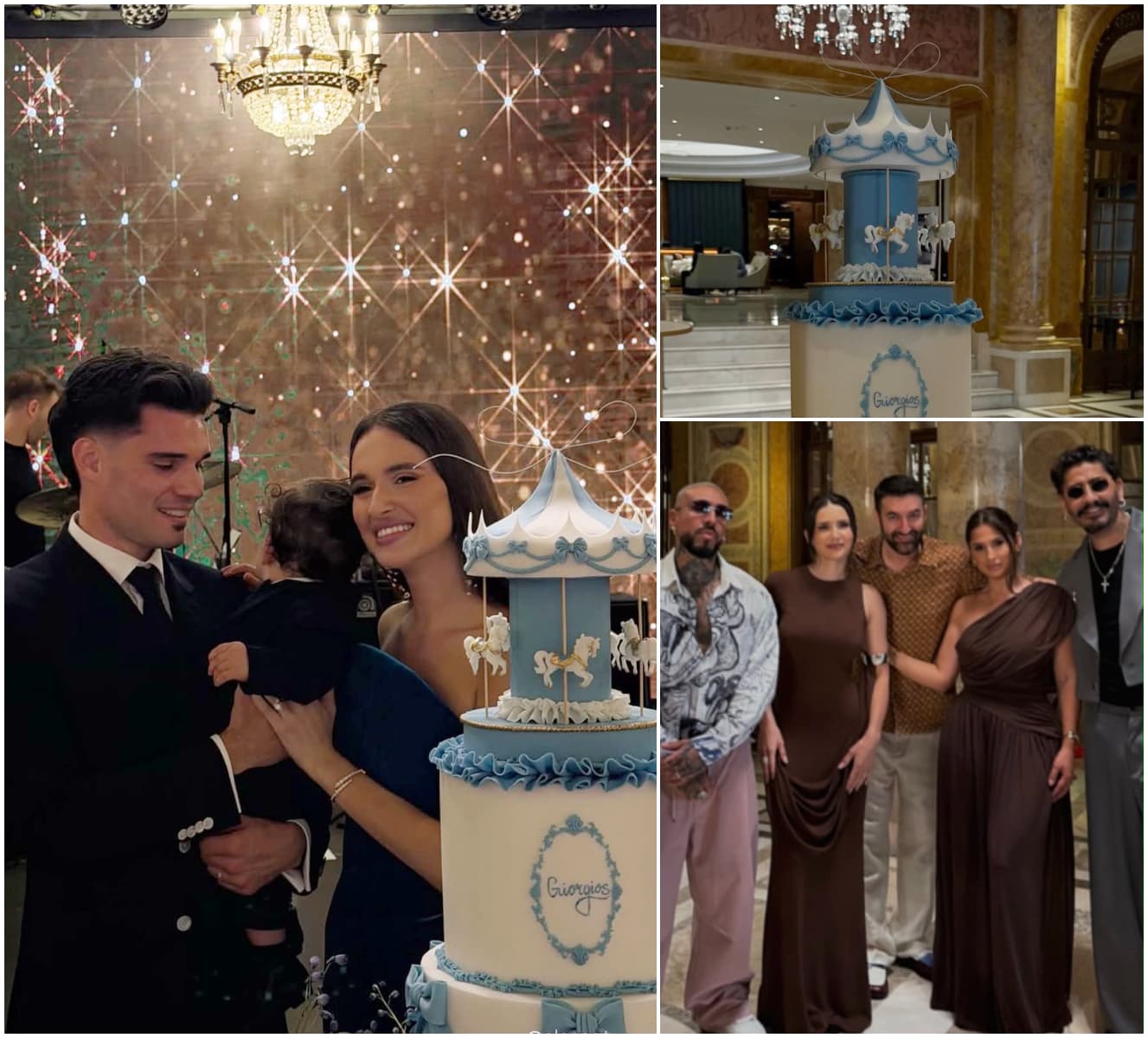 Imagini de la moțul fiului lui Ianis și Elena Hagi. Giorgios a strălucit la petrecerea la care s-a întrunit Naționala