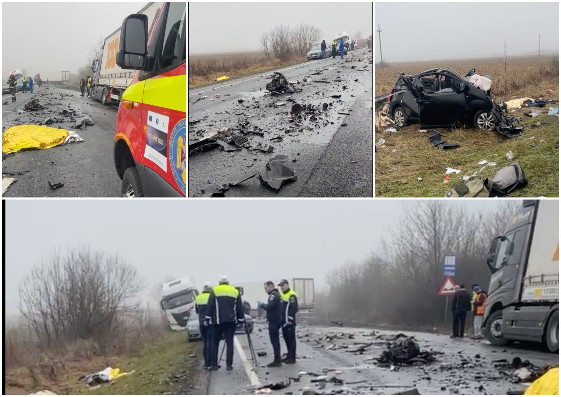 Șapte suporteri ai echipei PAOK și-au pierdut viața într-un accident rutier în județul Timiș. Voiau să ajungă în Franța la meciul Lyon - PAOK