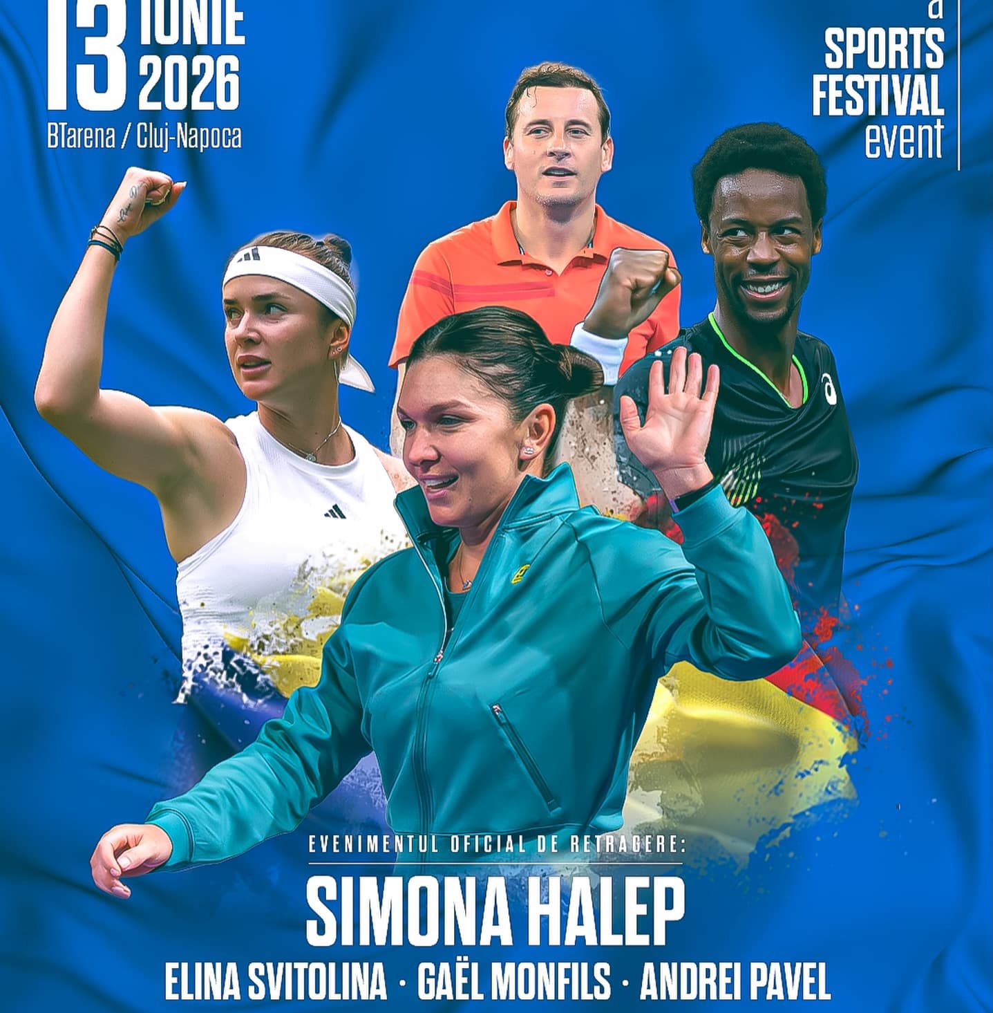 Simona Halep, gală de retragere de top la Cluj. Cine va fi partenerul surpriză al campioanei